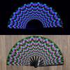 Kung Fu Fan Uv Ink Printing Fluorescent Fan Bamboo Bone Folding Fan For Festival Dance Party