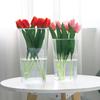 Прозрачное акриловое ведро для цветов, конический держатель для цветов, высокая ваза для цветов, центральный элемент для дома, свадьбы, гостиной, флористических композиций