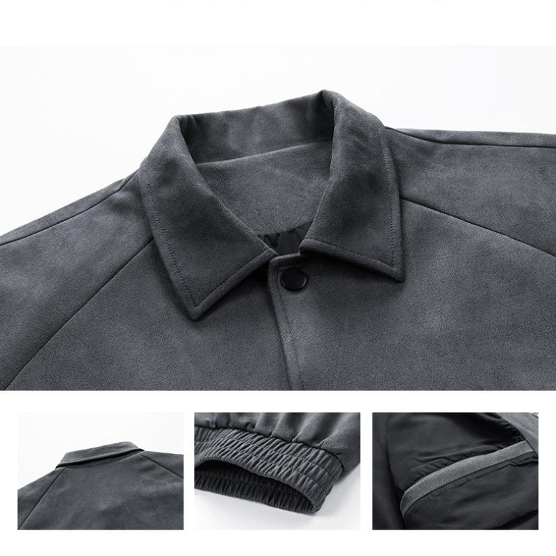 Listing Oversized Aviator Jacket Fashion Casual Suede Flip Lining Slim Quality Men's Spring And Fall Loose Work Coat
