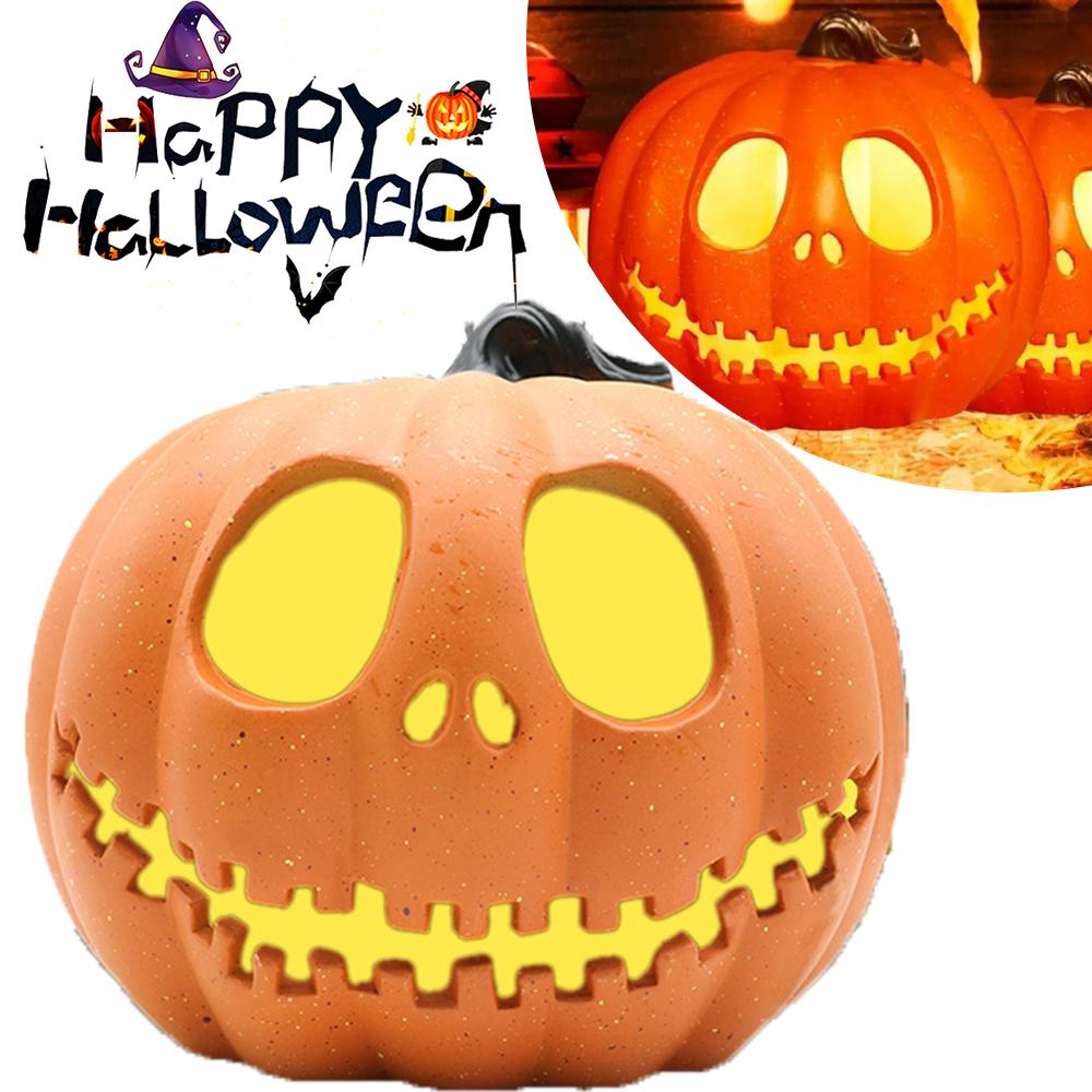 Halloween LED Pumpkin Lights Battery Operated Cute Indoor Pumpkins Light Up Jack O Lanterns For Balcony Desktop Courtyard