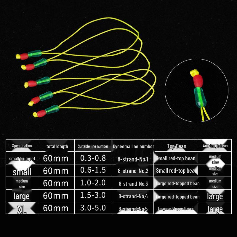 Набор усиленных коннекторов основной лески Dyneema с аксессуарами для узла на кончике удилища