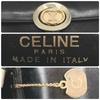 CELINE Винтаж Macadam Triomphe Золотая фурнитура Клапан Одна полуплечевая сумка Кожа Черный Женская Мужская Унисекс