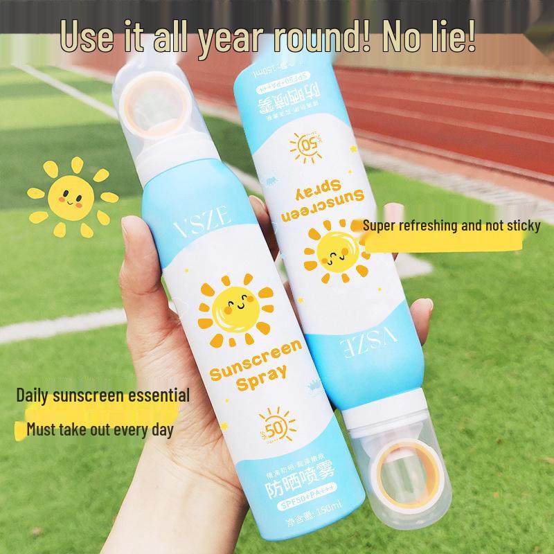 Douyin солнцезащитный спрей для всего тела SPF50: Высокая защита, Освежающий, Идеально подходит для студентов и тренировок