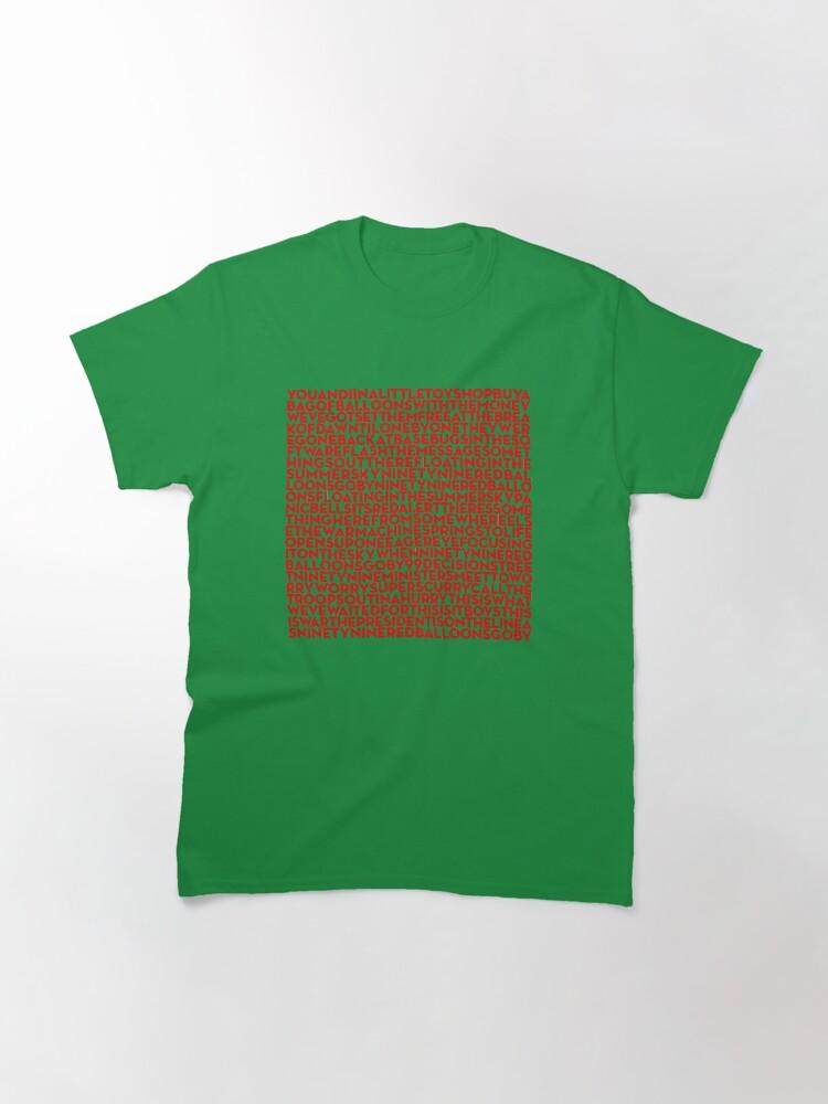 Nena 99 Red Balloons - Nena (lyrics) v.6 Classic T-Shirt