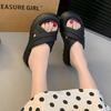 French Holiday Non-slip Cool Slippers 2025 Summer New Fashion Outer Wear One Word Non-slip Beach Heightening Slippers Women