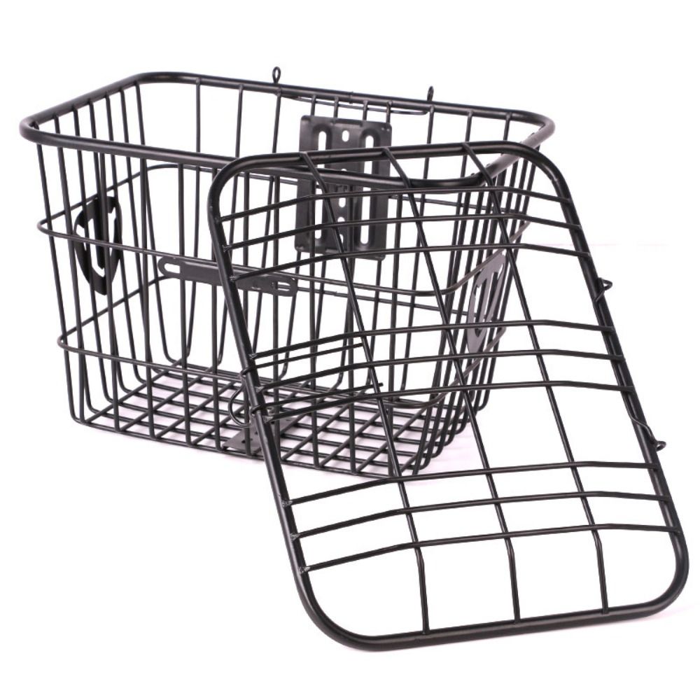 Sturdy Storage Electric Bike Basket Metal Material Bicycle Storage Basket Pet Carrying