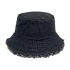 Retro Denim Old Bucket Hat Men and Women Sunshade Sunscreen Sun Hat Solid Color Light Board Washing Basin Hat