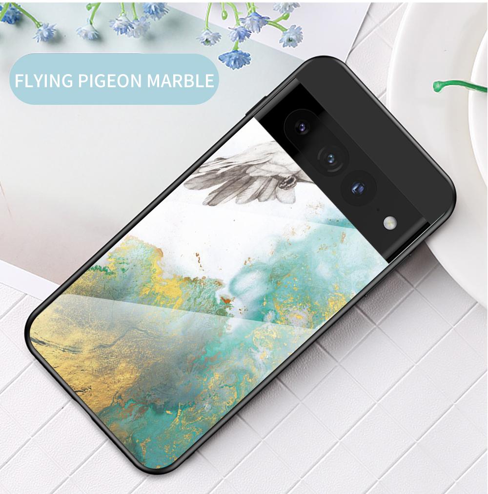 Чехол для Google Pixel 1 1XL 2 2XL 3 3XL 3A 3AXL 4 4A 4XL 5 5XL 5A 6 7 8 Pro 6A 7A складной чехол из мраморного закаленного стекла задняя крышка