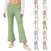 Girls' Flared Leggings - Printed Bell Bottom Pants
