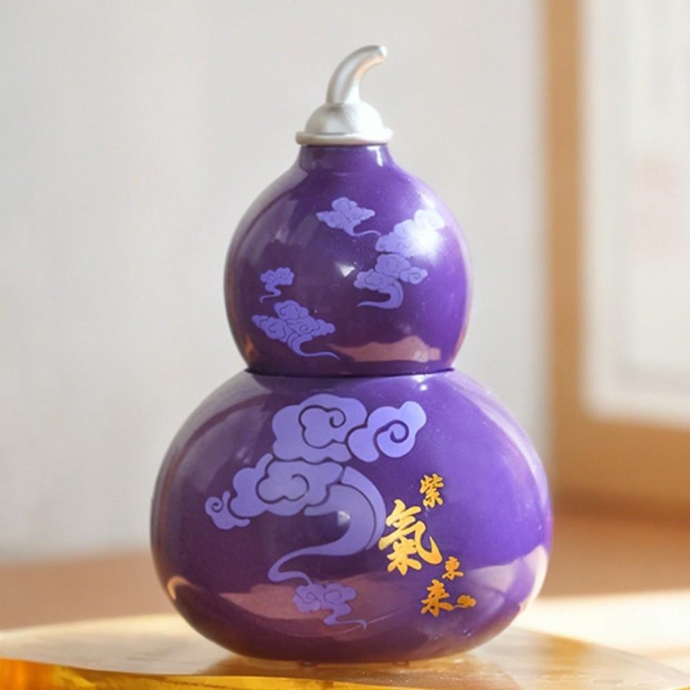 Solar Energy Lucky Gourd Statue Automatic Swing Wealth Gourd Figurine Car Interior