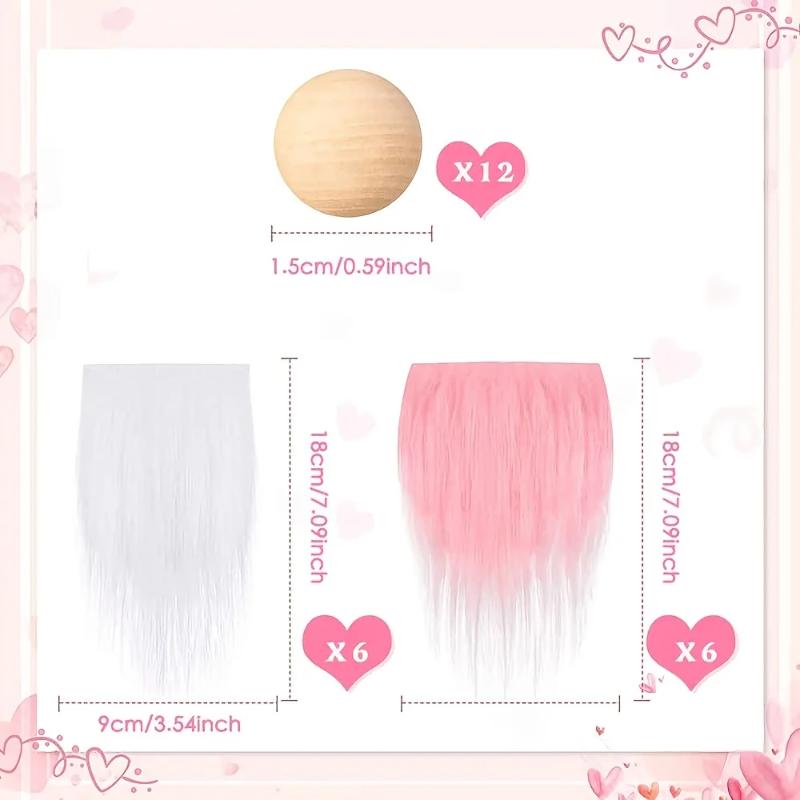 Valentine's Day Gnome Beard Making Costume Kit, DIY Craft Kit for Handmade Projects, Perfect for DIY Crafts