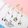 Reading Book mark for Pages Student Cute Paper Clip Metal Bookmark Panda Pendant Panda Bookmark