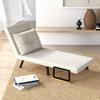 Relaxation chair in Scandi design, reclining chair, reading chair. Incl. cushion with button tufting, cream white