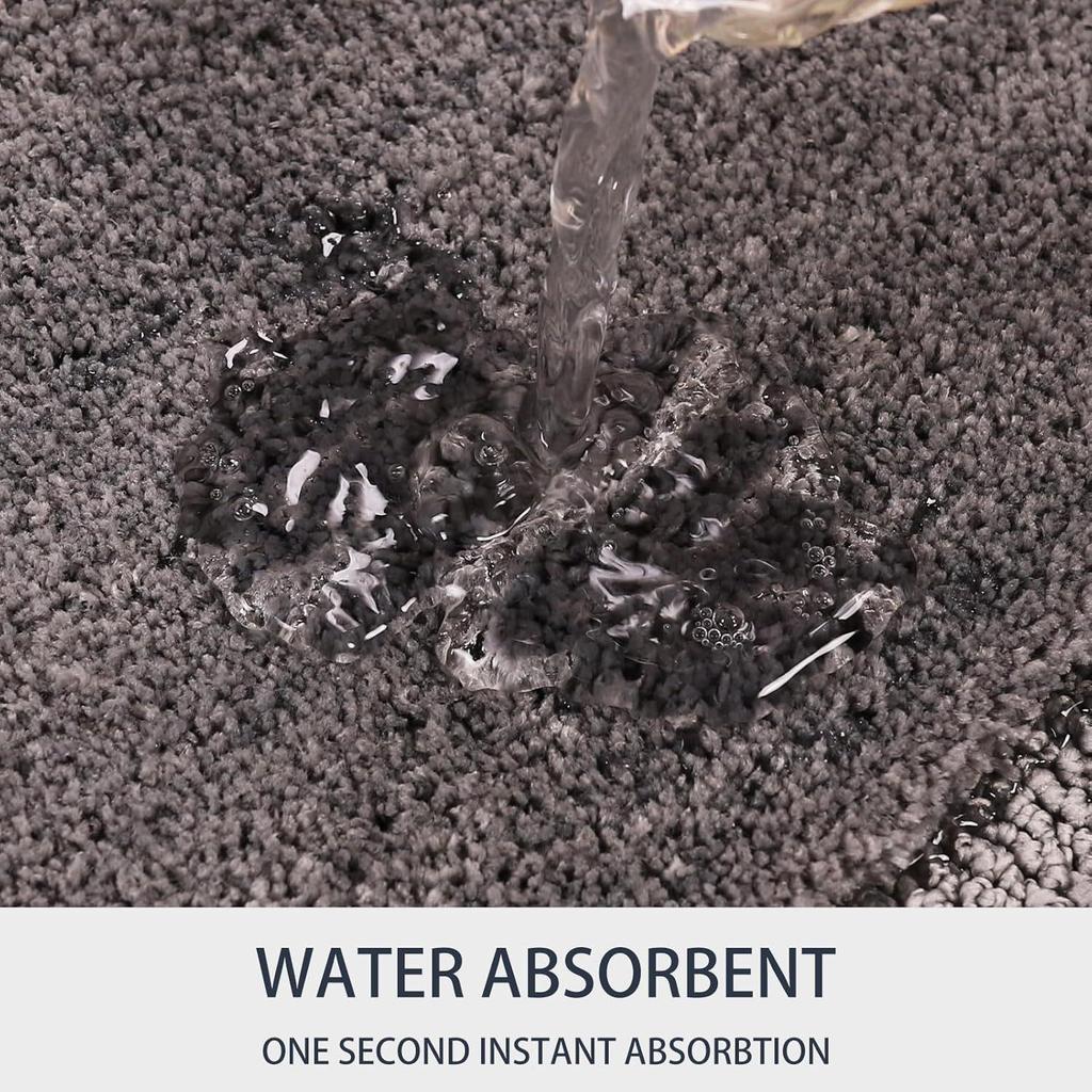 Европейский нескользящий набор для ванной: Впитывающий U-образный коврик для туалета и придверный коврик