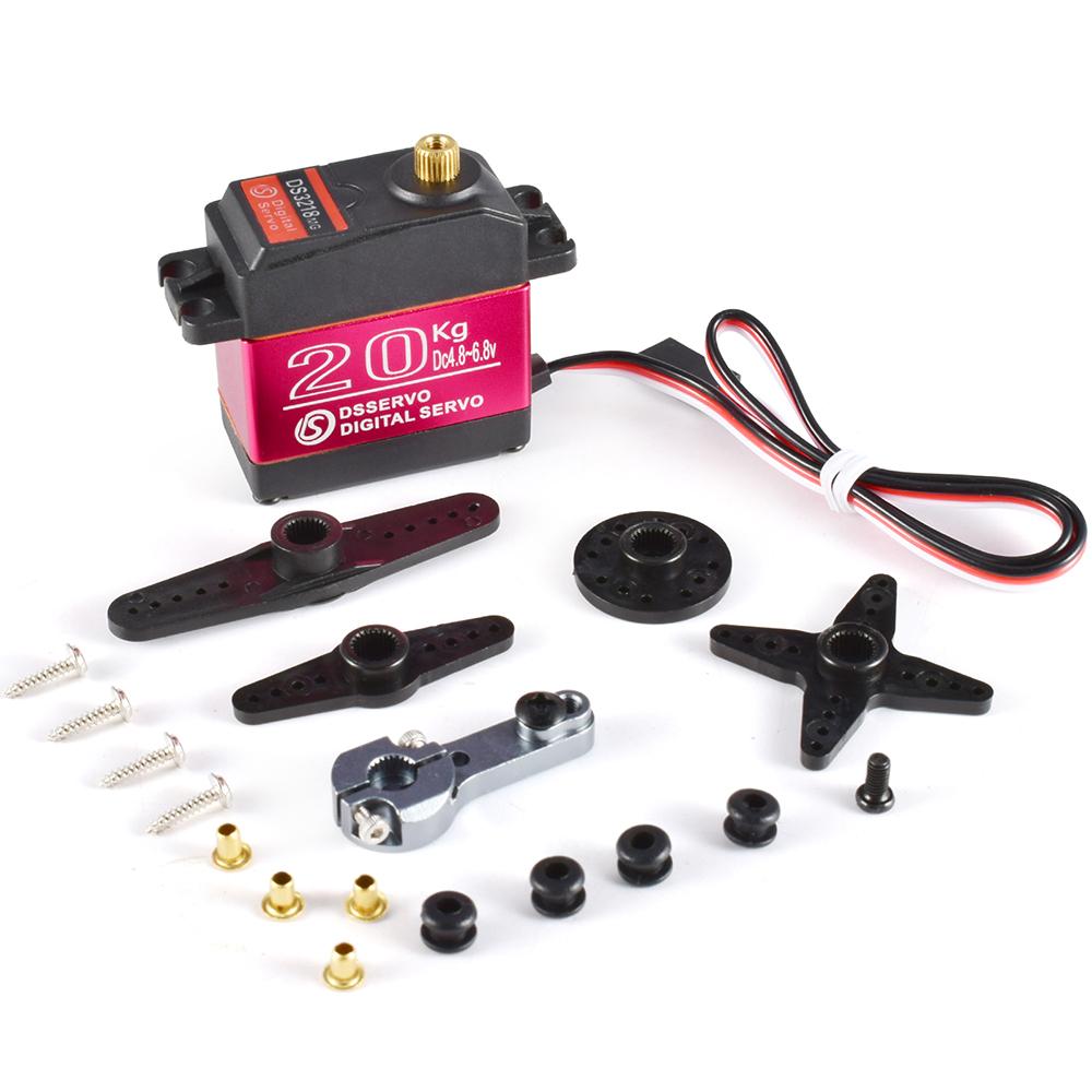 Dsservo Waterproof RC Servo DS3218 20KG DS3225 25KG DS3235 35KG 180/270 Degree for 1/8 1/10 1/12 RC Car Metal Gear Digital Servo