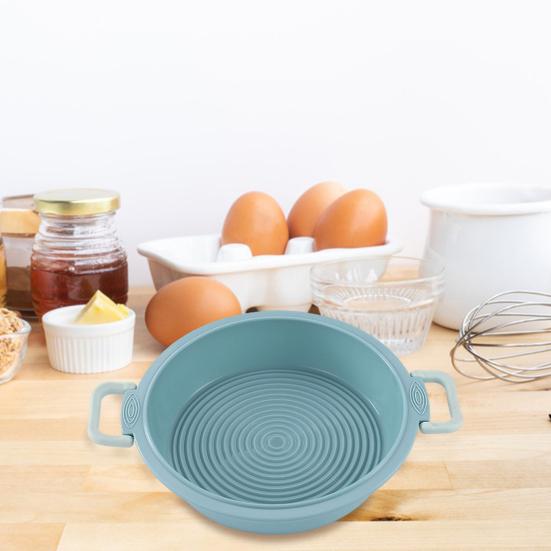 Круглая форма для торта, силиконовая форма для выпечки с ручкой, пищевая категория, не содержащая BPA, термостойкая многоразовая микроволновая печь, безопасная форма для сырного торта