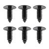 100pcs Car Door Trim 7.5mm Hole Plastic Push in Rivets Fastener Black