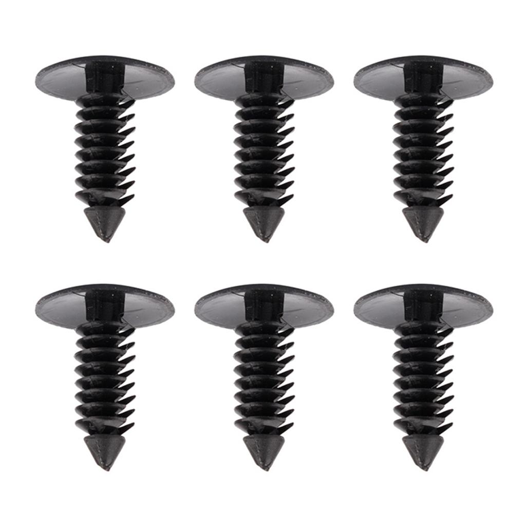 100pcs Car Door Trim 7.5mm Hole Plastic Push in Rivets Fastener Black