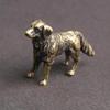 Antique Bronze Hunting Dog Statue Mini Desktop Puppy Animal Decoration Figurine Tea Pet Home Decoration Crafts Wholesale