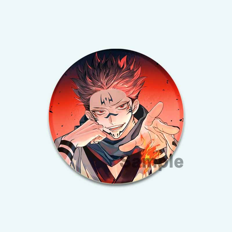 32/44/58 мм аниме дзюдзюцу кайсен HD печать брошь аниме значок мультфильм фигурка Годзё Сатору Юдзи Итадори круглый дисплей нагрудные значки ювелирные изделия подарки