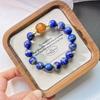 12Mm Retro Natural Lapis Lazuli Design Bracelet Bracelet.