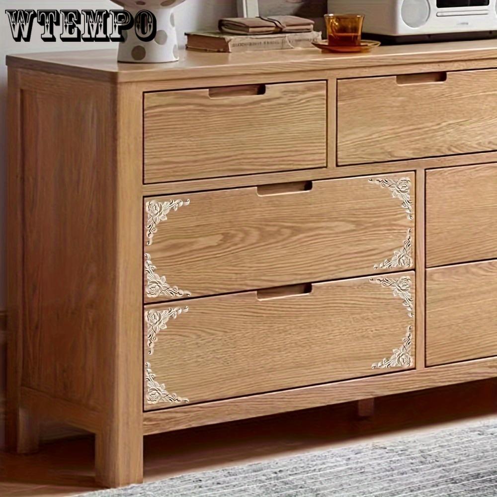 20 шт. незаконченных аппликаций с резьбой по дереву в виде роз, декоративные квадратные угловые элементы, 3,15" X 3,15", для самостоятельного изготовления мебели, гардероба и украшения шкафа