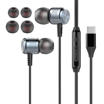 Улучшенные USB-проводные наушники со звуком HIFI, регулировкой громкости, шумоподавлением, стереоинтерфейсом, совместимые с телефоном, телефоном и Google, наушники Type-C, Type-C [2025
