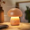 INS Деревянный Креативный Ночник-Грибок Бесступенчатая Регулировка Яркости Прикроватная Лампа 3 Цвета Перезаряжаемые Ночники для Сна Для Комнаты