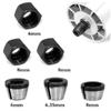 6pcs Router Bit Collet Chuck Set 6/6.35/8mm Trimmer Collet Chuck Heads Carbon Steel Collet Chuck High Precision Adapter