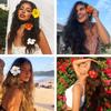 10pcs Fabric Hawaiian Double Flower Hair Clip Tropical Floral Barrettes Elegant Hairpin Beach Accessories For Women Girls