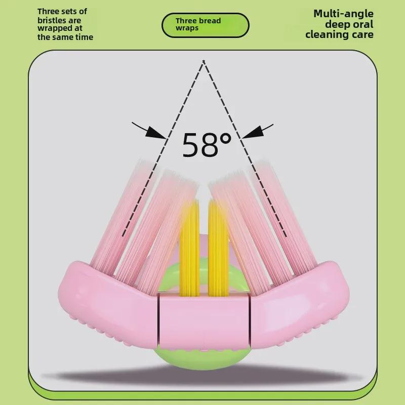Трехсторонняя высококачественная мягкая зубная щетка с щетиной: Пакет для семьи и пары
