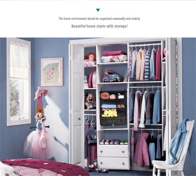 Многофункциональный складной дорожный органайзер для одежды большой вместимости с подвесом