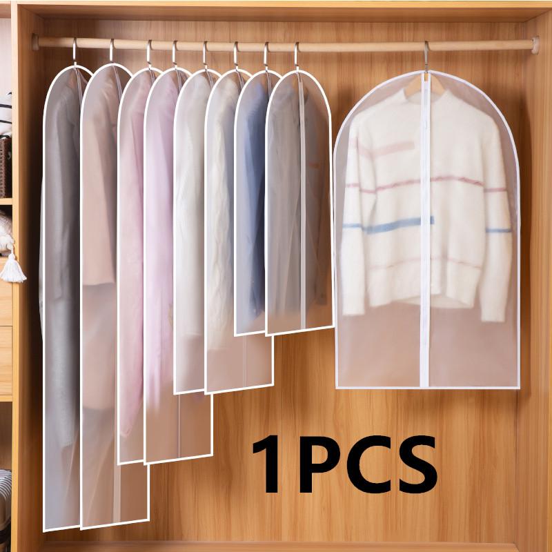 Пылезащитный защитный чехол для одежды, полностью закрытый чехол для одежды с застежкой-молнией, прочная подвесная сумка для хранения одежды