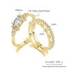 Новые золотые благородные трендовые изящные кольца для женщин Entry Lux Zircon Midi Finger Rings для девушки на годовщину
