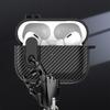 Чехол с текстурой углеродного волокна для Airpods Pro 2, противоударная защитная крышка для Airpods 3 2 1, жесткий корпус с брелоком