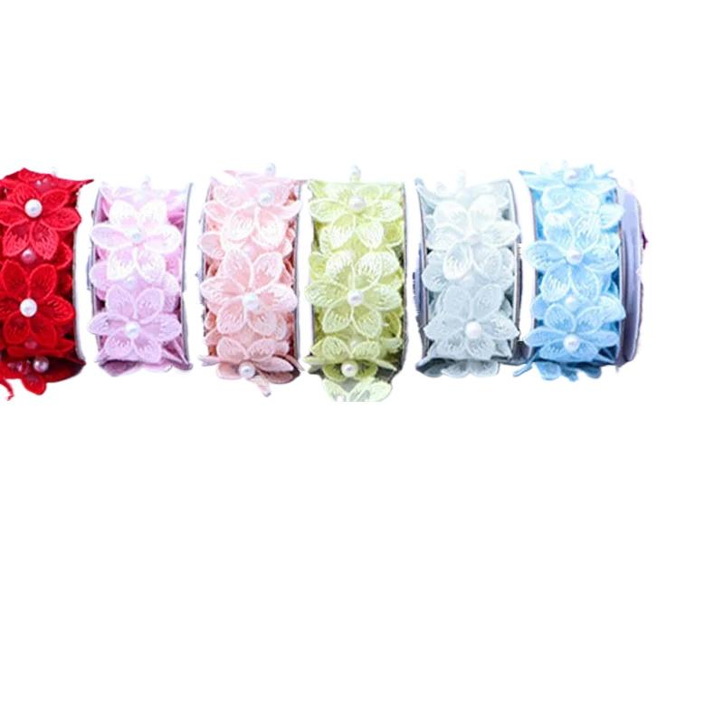 1 рулон кружева с вышивкой жемчугом, лента для шитья одежды с цветами, для свадебного платья своими руками