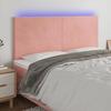 VidaXL LED Headboard Bedroom Furniture Double Bed Accessory Head of Bed Frame Interior Pink 3122209