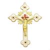 62KD Metal Enamel Crystal Flower Crucifix for Cross Spiritual Religious Jesus Catholic Blessing Hand Holding Faith Gifts Prayer