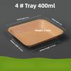 Disposable Food Grade Kraft Paper Lunch Box Waterproof Oil-proof Square Paper Plate Snack Tray Thickened Fruit Barbecue Plate