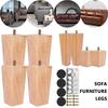 Wooden Sofa Furniture Legs 4PCS Solid Wood Tapered Replacement Furniture Feet Couch Cabinet Feet Supplies Set