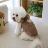 S-3XL Autumn Winter Pet Dog Clothes Brown Beige Fleece Warm Vest Pet Clothes For 1.5-11.5 kg Small Medium Dogs Cats