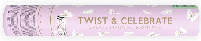 White Butterflies Confetti Shooter 28cm