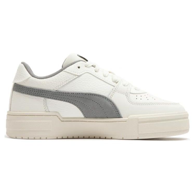 Puma Удобные Универсальные Простые Низкие Кроссовки Кроссовки Унисекс Белые Серые 393490-06
