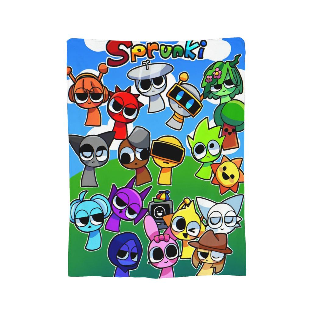 Мультяшная Игра Sprunki Incredibox Плед Фланелевый Плед Летнее Украшение для Кондиционера Мягкое Теплое Покрывало