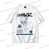 Cotton T-shirt Gorillaz Rock Band Streetwear Punk Crewneck Harajuku Men's Clothing Virtual Role Gorillaz Unisex Fashion Tees