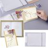 Greeting Card Organizer, Holds 50+ Pages 2 Ring Binder Transparent Postcard Film Photo Album Ticket Photocards Holder Pocket Sleeves (A5 Type)