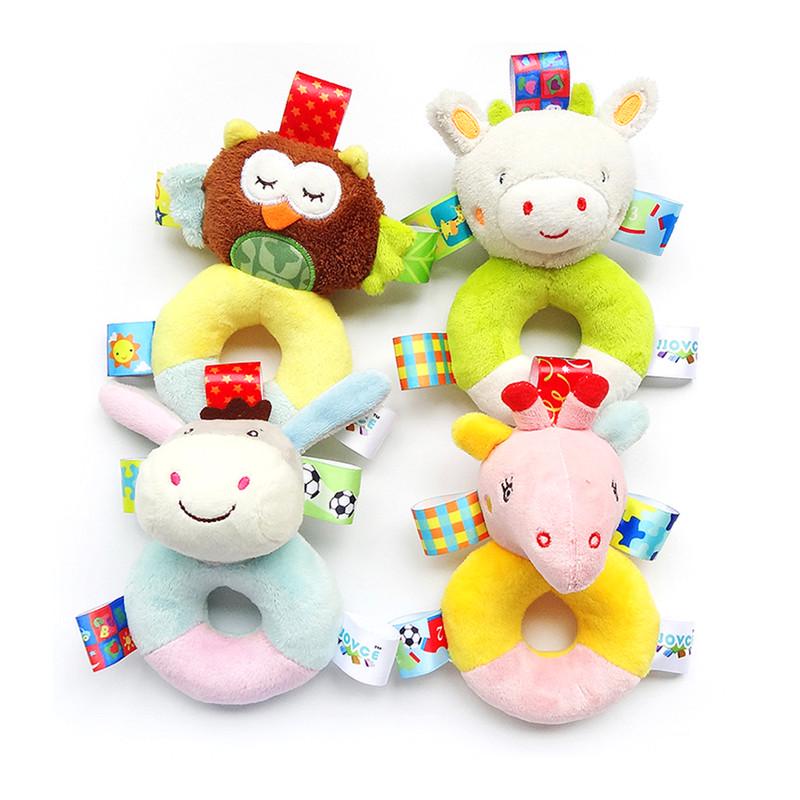 Ovce Baby Comfort Plush Toy Puzzle Bell Cloth Doll Color Label Rattle