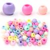 50pcs/lot 10 12 14mm Acrylic Big Hole Beads Multicolor Loose Spacer Round Beads For DIY Bracelet Earrings Jewelry Accessories