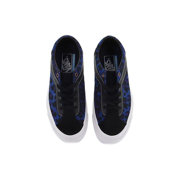 Vans Bold Ni Тканевый Леопардовый Принт Животный Узор Повседневные Спортивные Холщовые Прочные Легкие Низкие Кеды Женские кроссовки Темно-синий VN0A5DYA8H8