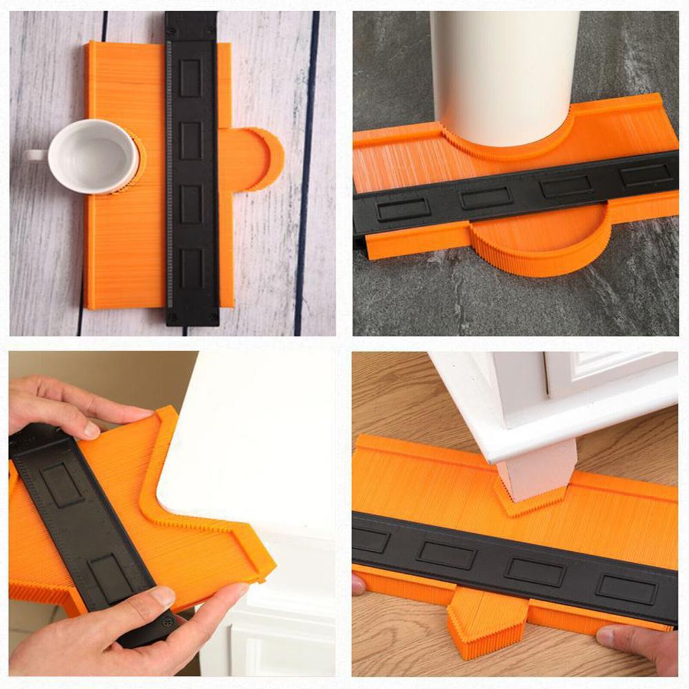 Контурный калибровочный профильный инструмент 5 дюймов/10 дюймов регулируемый замок точно копирует нестандартную форму дубликатор для углов деревянные шаблоны